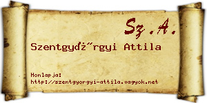 Szentgyörgyi Attila névjegykártya