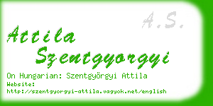 attila szentgyorgyi business card